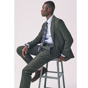 J CREW Ludlow Slim-fit Suit Jacket Cotton-wool Twill 40L Grey
